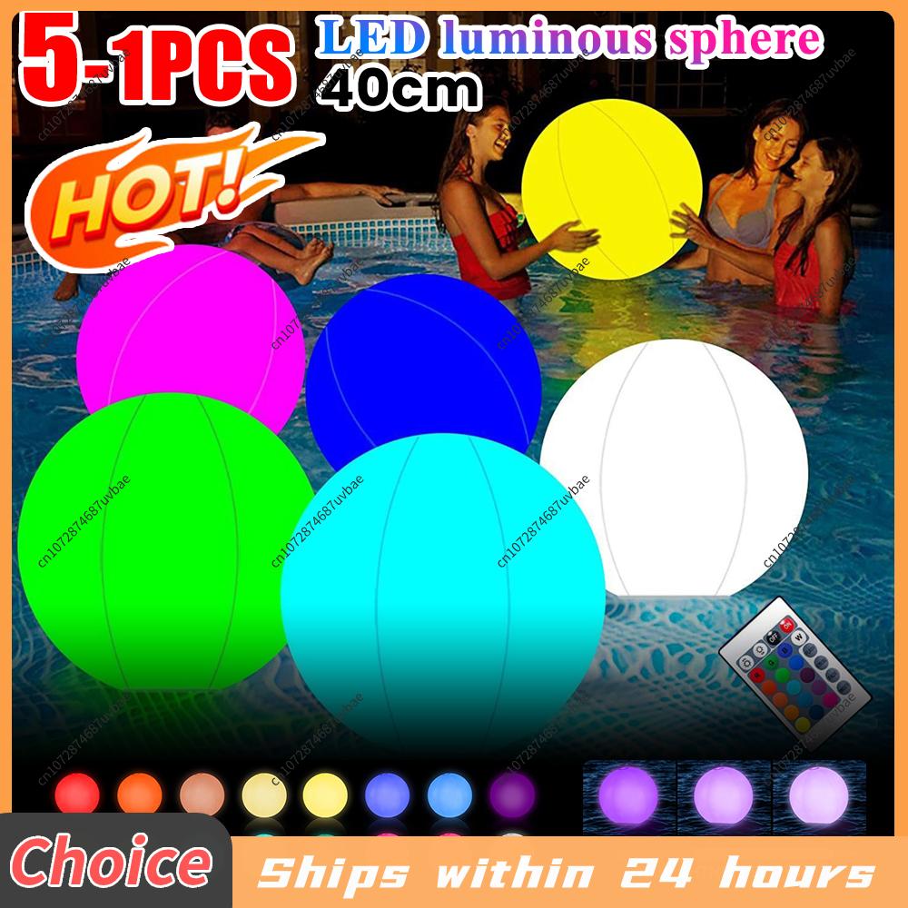 Outdoor Lighting Around Pool - كرة مائية مضيئة قابلة للنفخ مع