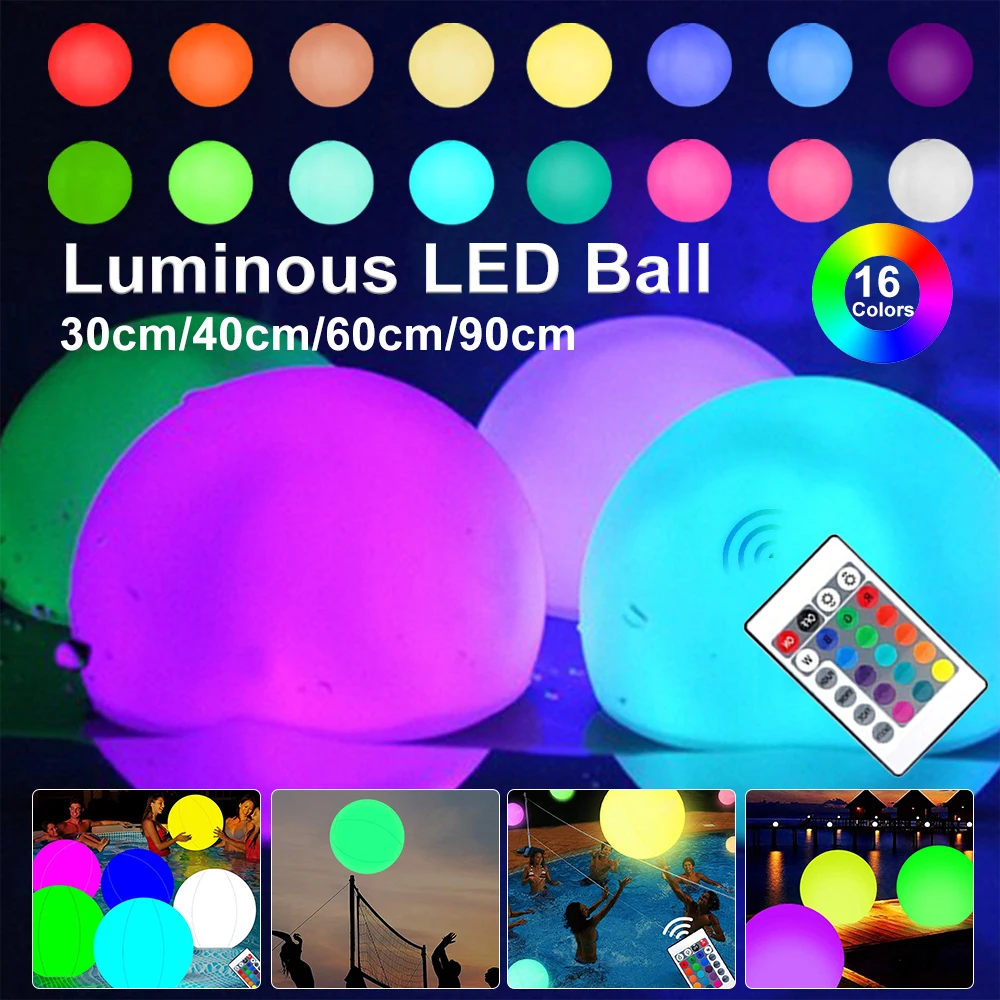 Outdoor Lighting Around Pool - كرة رمي مضيئة بإضاءة ليد لعبة