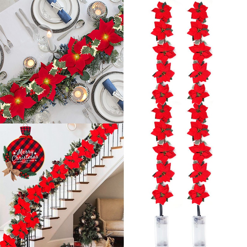 Xmas Outdoor Lighting Decorations - 2/3 متر عيد الميلاد سلسلة زهرة