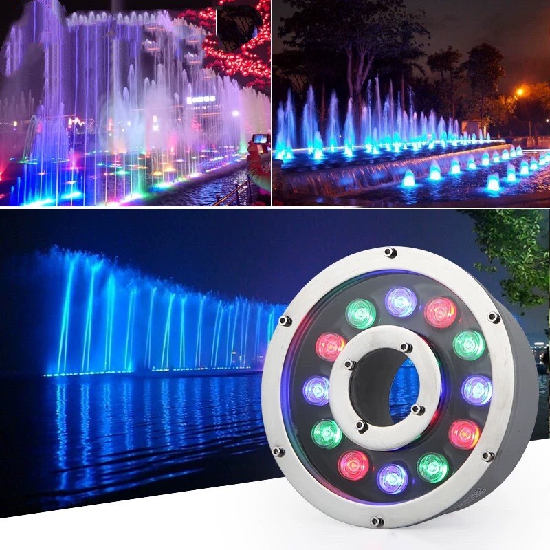 Outdoor Lighting Around Pool - مصابيح نافورة LED ملونة 12 فولت