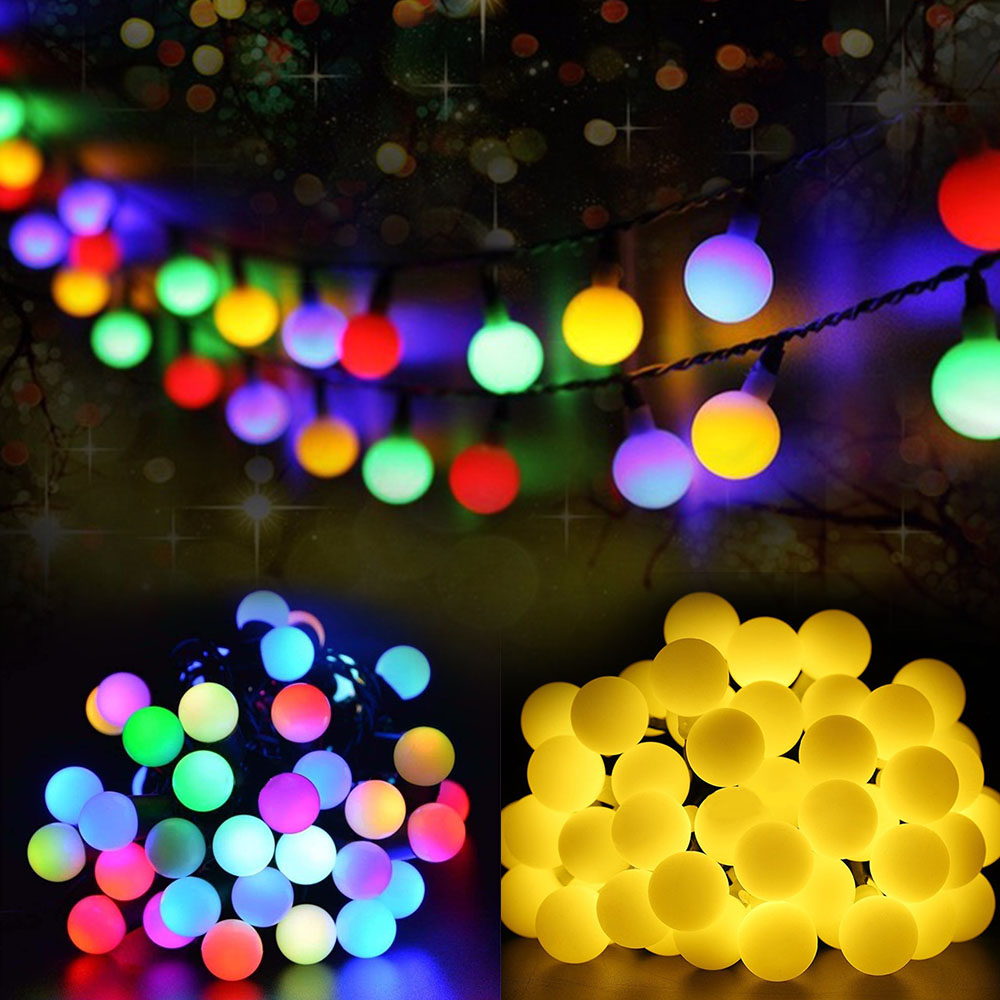 Xmas Outdoor Lighting Decorations - متعدد الألوان 50 المصابيح سلسلة ضوء