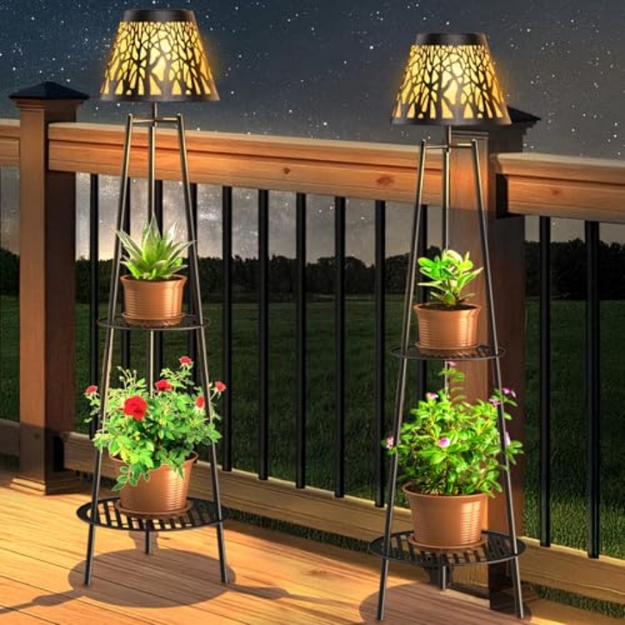 Outdoor Lighting Decoration - مصباح أرضي شمسي خارجي مع حامل