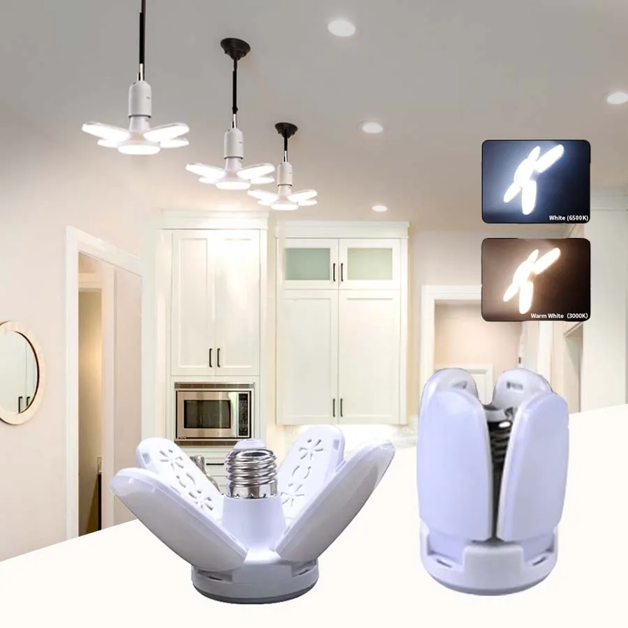Outdoor Lighting Warehouse - مصباح LED على شكل مروحة E27،