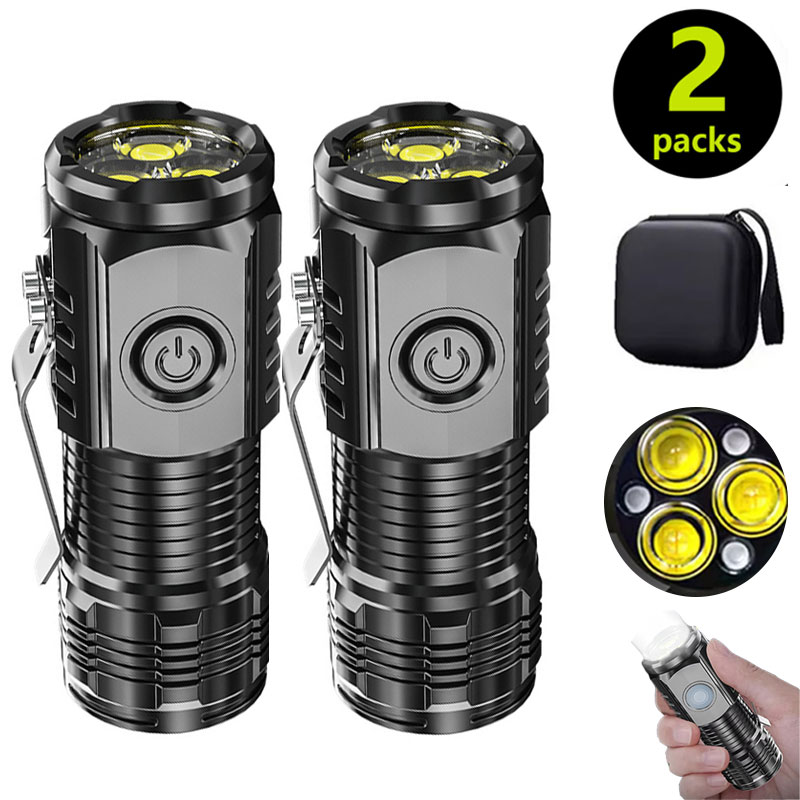 Outdoor Lighting Lumen - مصباح يدوي صغير 3LED مع مشبك