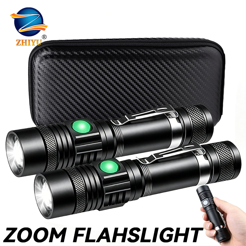 Outdoor Lighting Lumen - مصباح يدوي LED قابل لإعادة الشحن