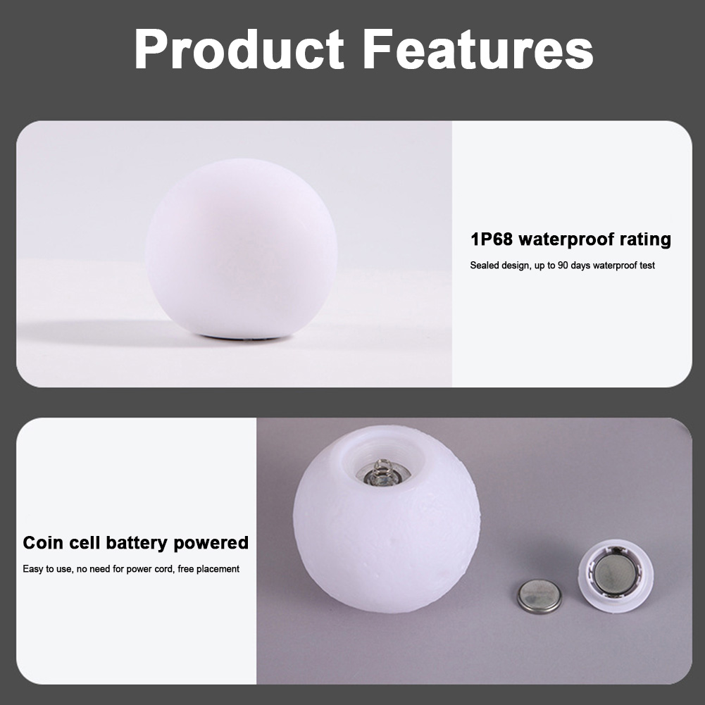 Outdoor Lighting Around Pool - كرة مضيئة بتقنية LED مقاومة للماء