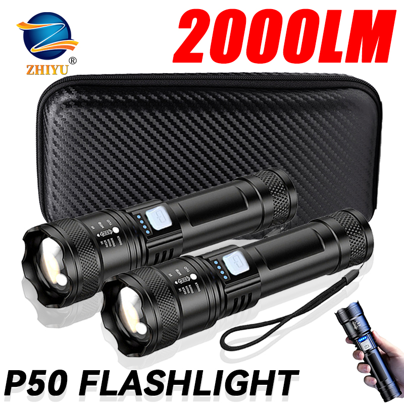Outdoor Lighting Lumen - التكتيكية مصباح ليد جيب 2000LM USB