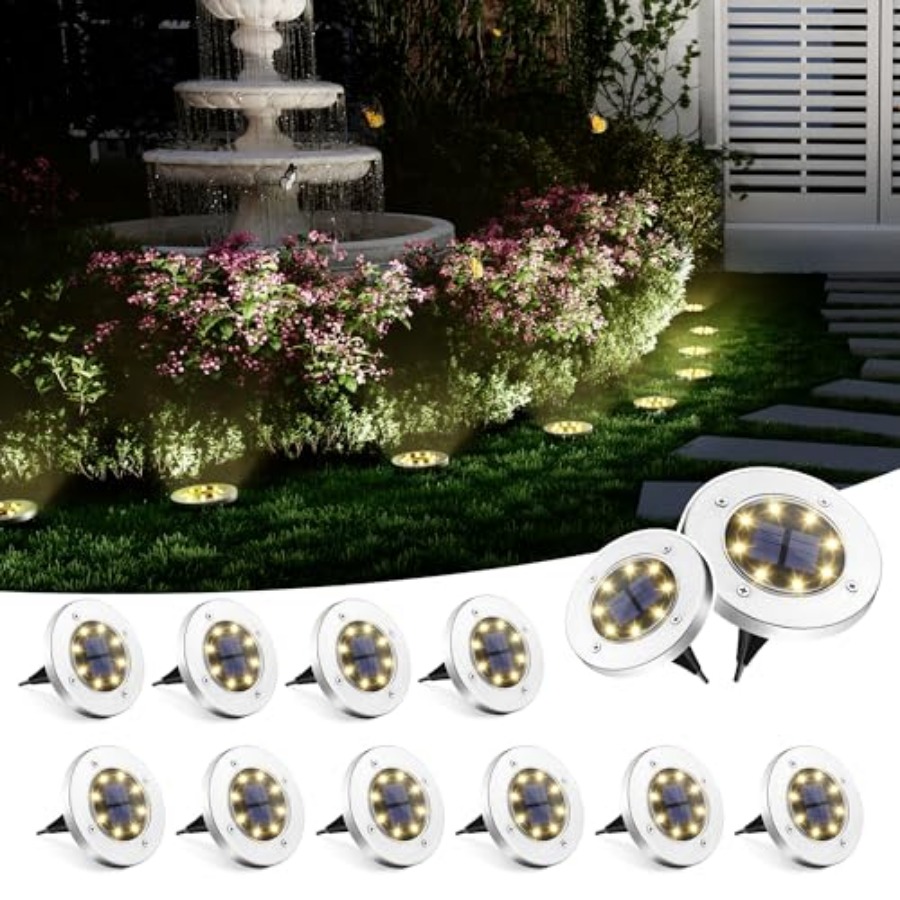 Outdoor Lighting Led - أضواء أرضية تعمل بالطاقة الشمسية، إضاءة