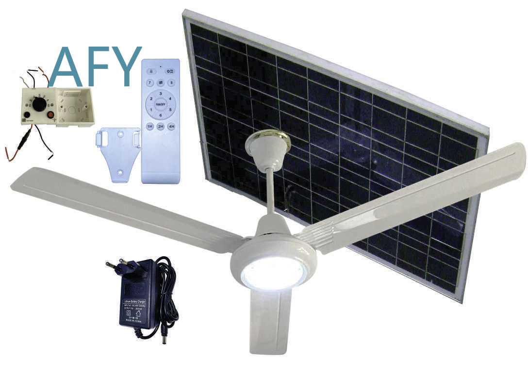 مروحة سقف شمسية ACDC 56 بجهد 1 - مراجعة Outdoor Lighting Warehouse وسعره