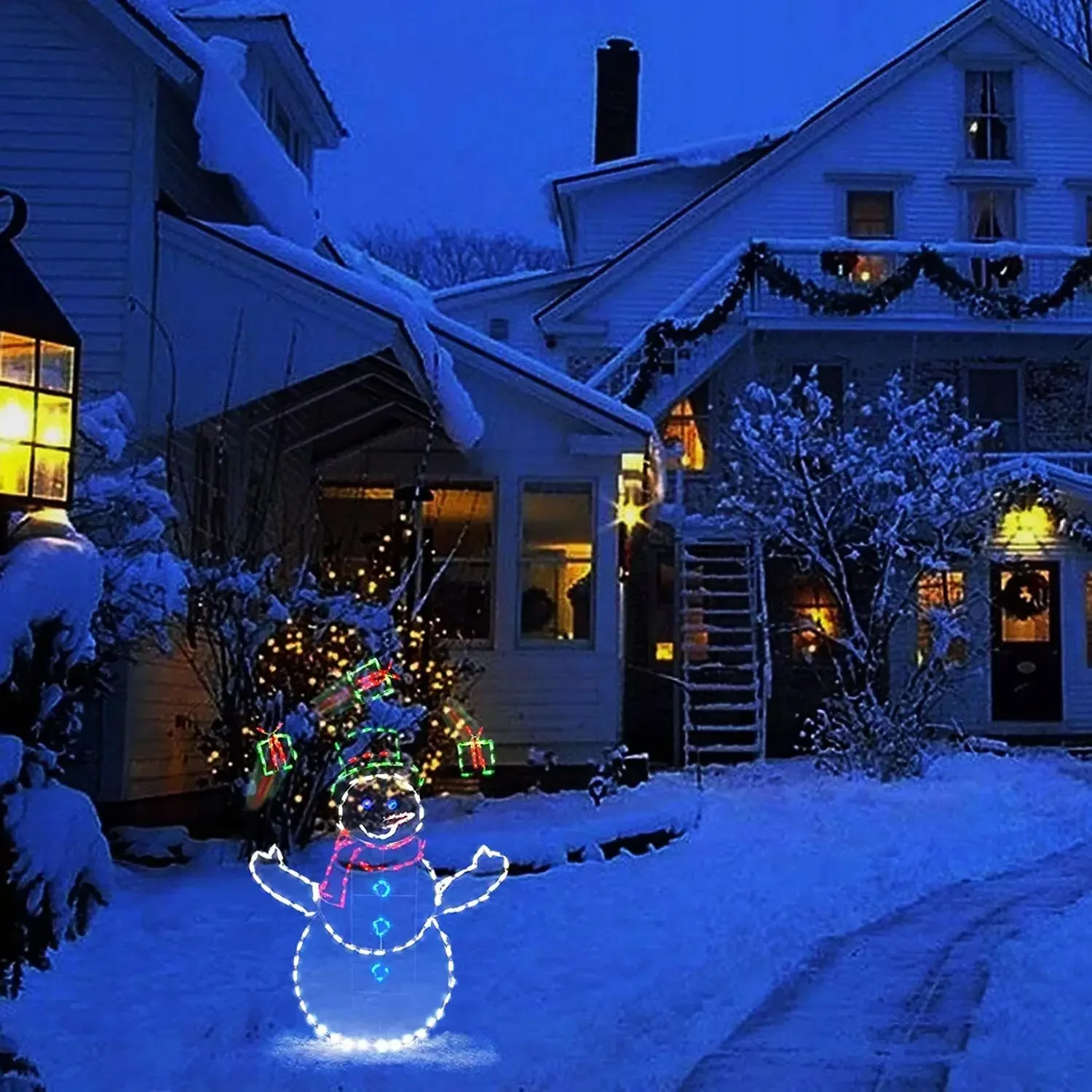 الرسوم المتحركة كرة الثلج الخف - مراجعة Xmas Outdoor Lighting Decorations وسعره