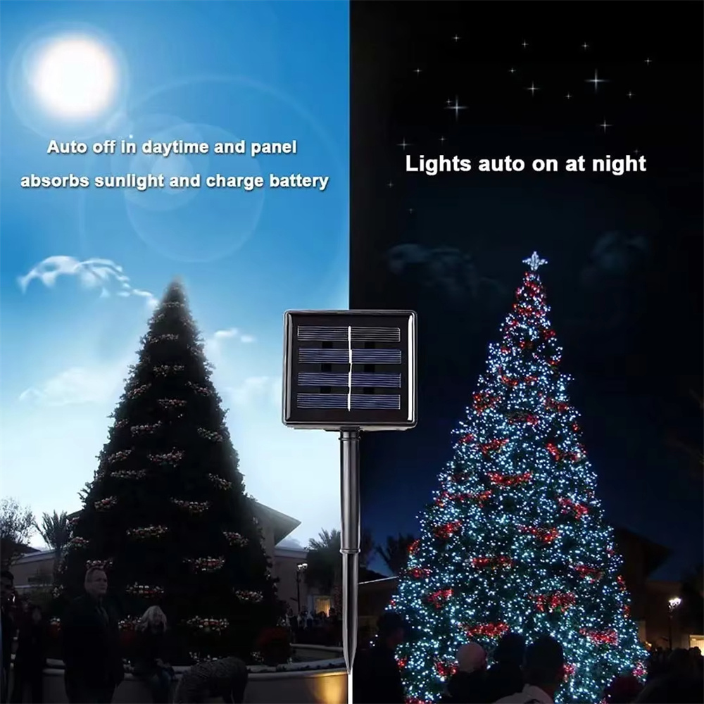300LED سلسلة ضوء الشمس الجنية  - مراجعة Xmas Outdoor Lighting Decorations وسعره