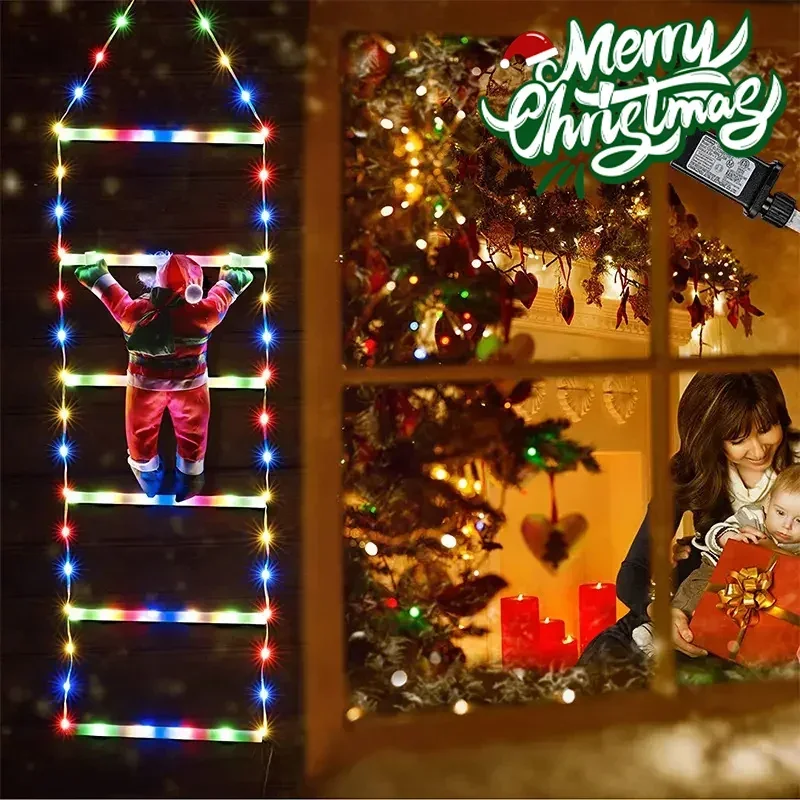 مصباح سلم LED لديكور عيد الميل - مراجعة Xmas Outdoor Lighting Decorations وسعره