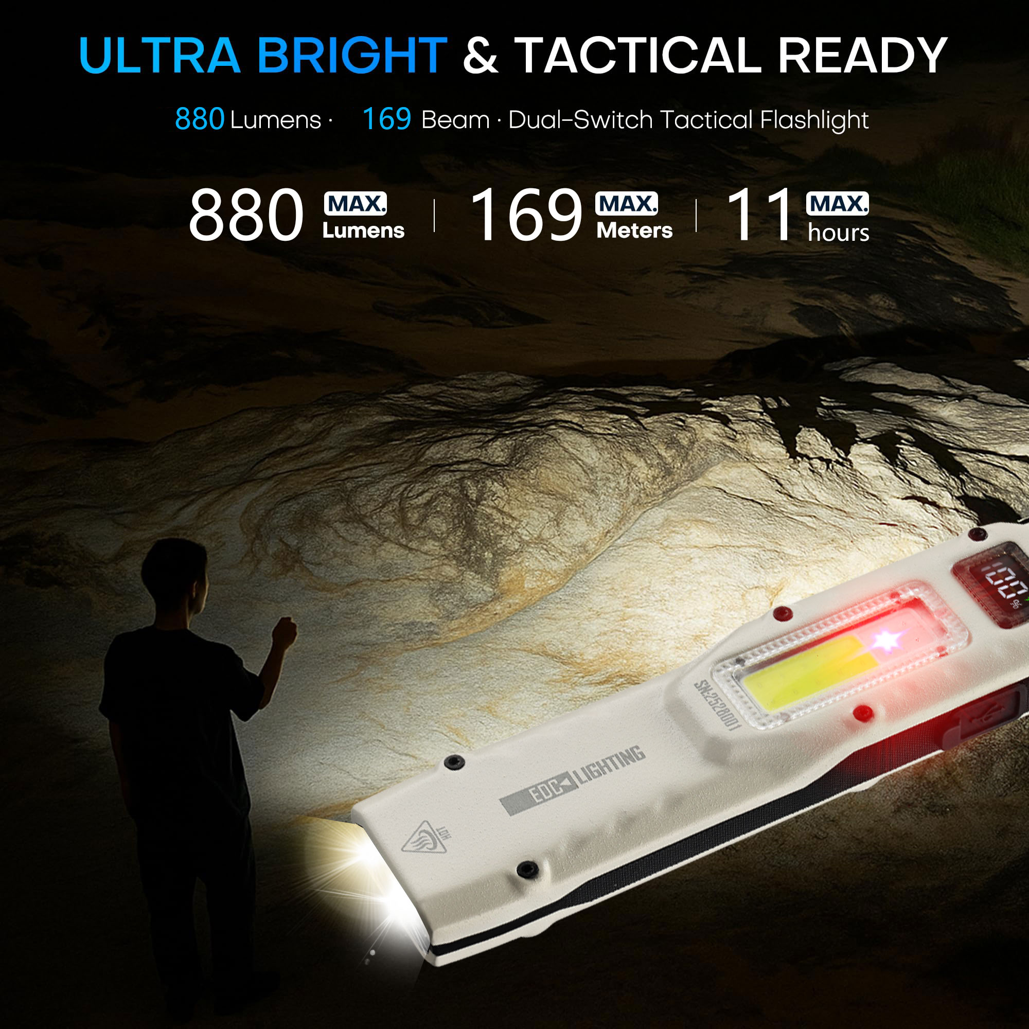 المحمولة 880LM YEMAO M28 رقيقة - مراجعة Outdoor Lighting Lumen وسعره