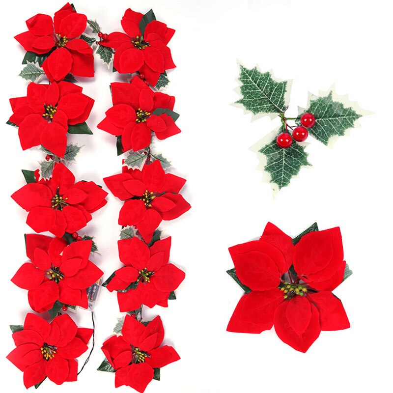 2/3 متر عيد الميلاد سلسلة زهرة - مراجعة Xmas Outdoor Lighting Decorations وسعره