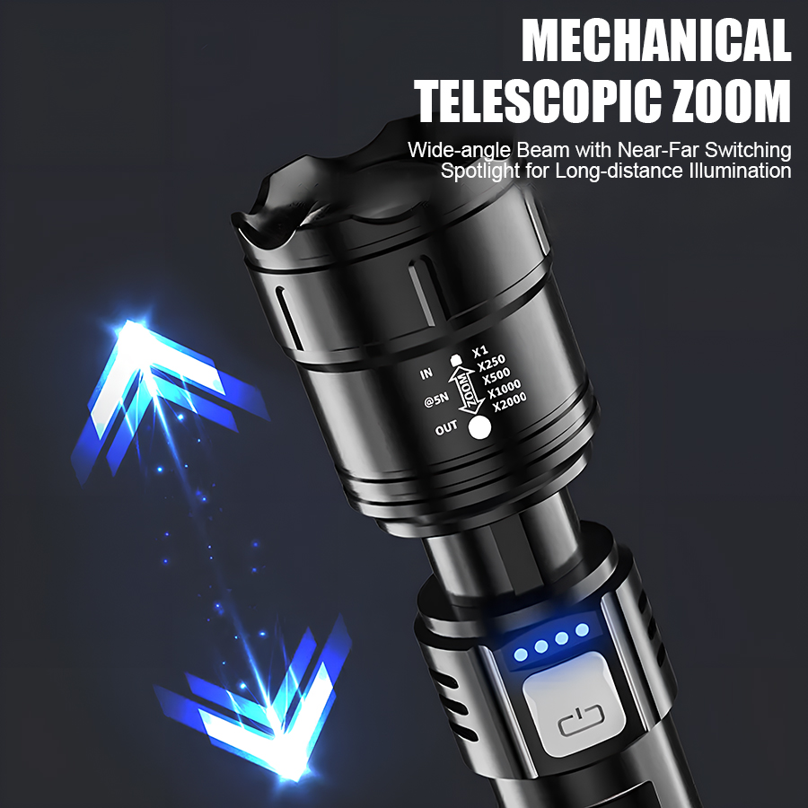 مصباح يدوي LED عالي القوة P50  - مراجعة Outdoor Lighting Lumen وسعره