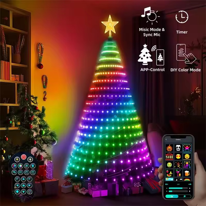 أضواء عيد الميلاد بطول 2.1 متر - مراجعة Xmas Outdoor Lighting Decorations وسعره