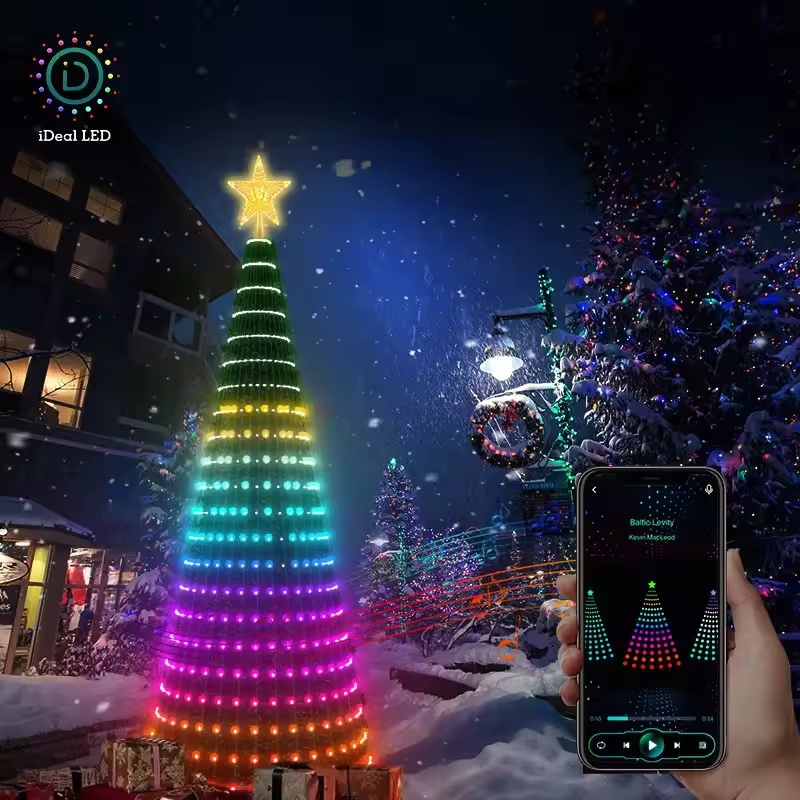 أضواء عيد الميلاد بطول 2.1 متر - مراجعة Xmas Outdoor Lighting Decorations وسعره