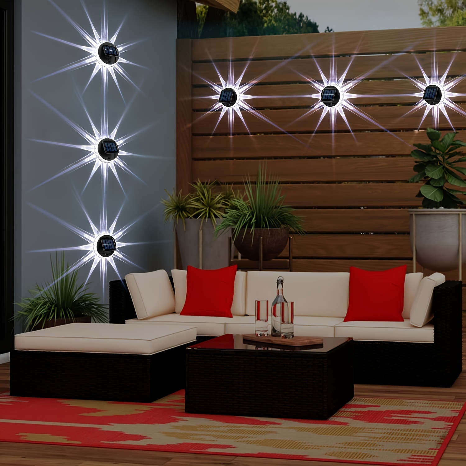 4 عبوات من مصابيح LED الشمسية  - مراجعة Outdoor Lighting Around Pool وسعره