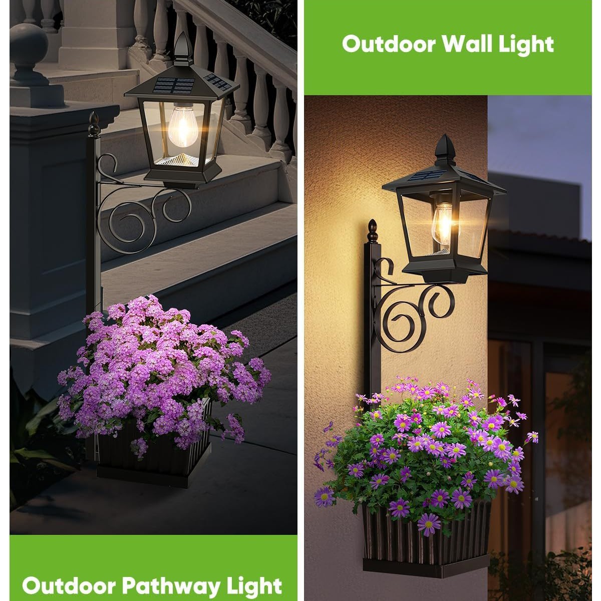 مصباح شمسي 2 في 1 مقاوم للماء  - مراجعة Outdoor Lighting Decoration وسعره