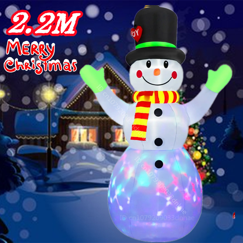 نموذج رجل الثلج القابل للنفخ ب - مراجعة Xmas Outdoor Lighting Decorations وسعره