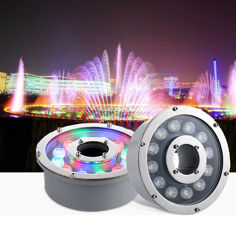 مصابيح نافورة LED ملونة 12 فول - مراجعة Outdoor Lighting Around Pool وسعره