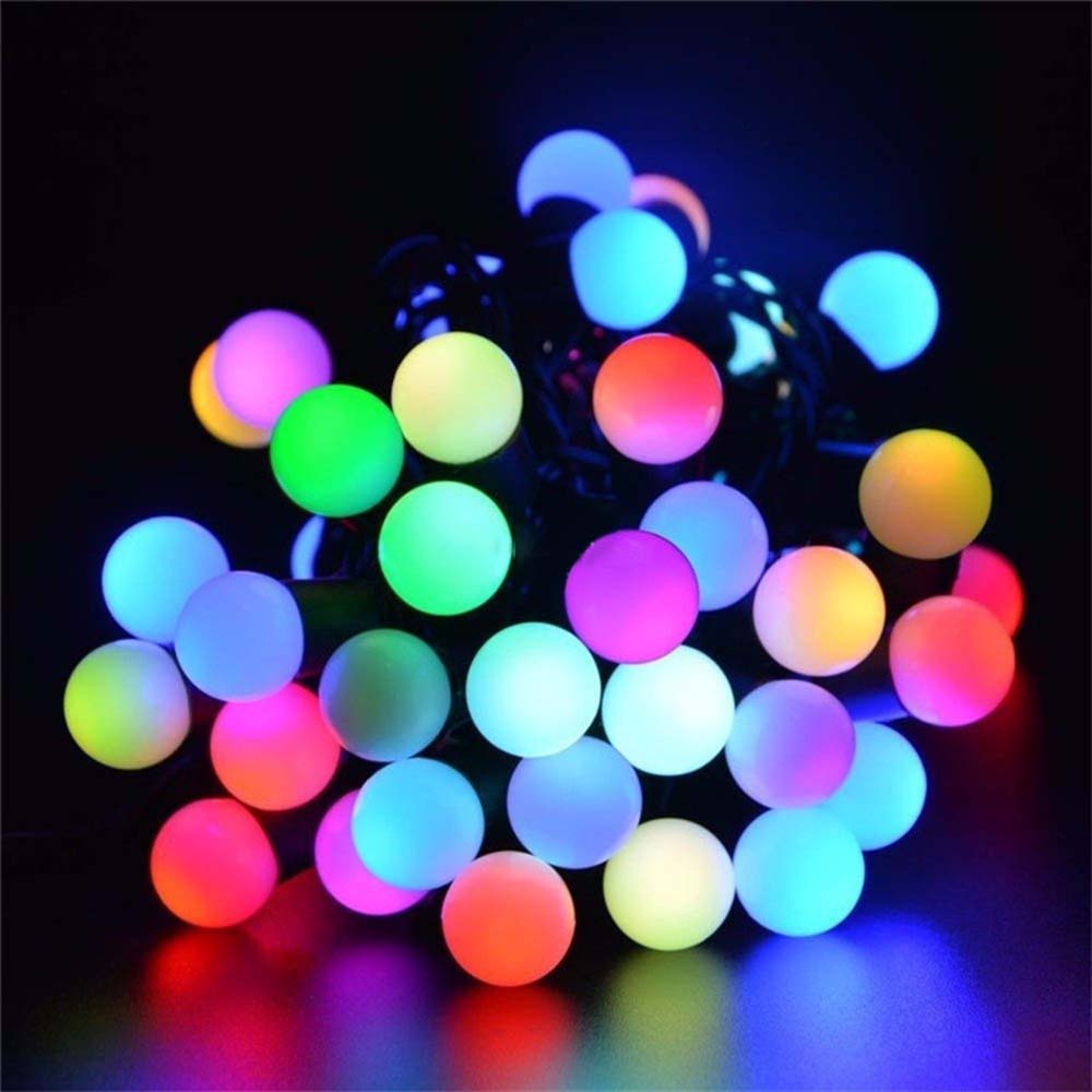 متعدد الألوان 50 المصابيح سلسل - مراجعة Xmas Outdoor Lighting Decorations وسعره