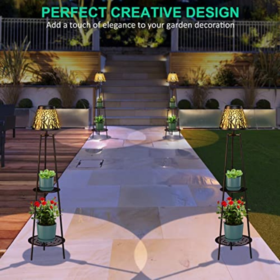 مصباح أرضي شمسي خارجي مع حامل  - مراجعة Outdoor Lighting Decoration وسعره