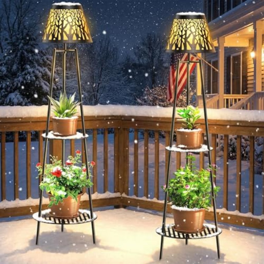 مصباح أرضي شمسي خارجي مع حامل  - مراجعة Outdoor Lighting Decoration وسعره