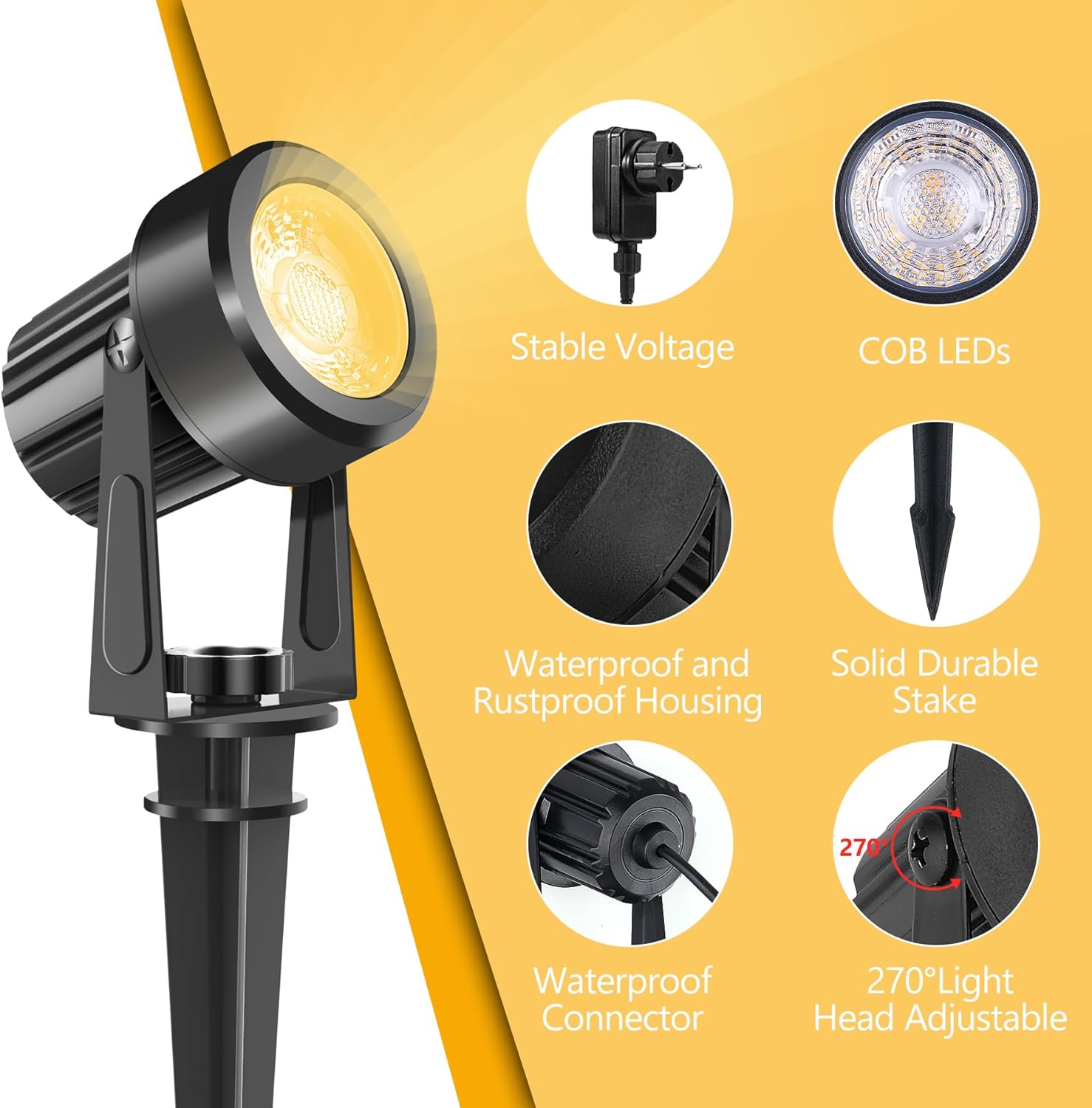 4/6/8 المصابيح 3000K الأضواء ف - مراجعة Outdoor Lighting Uk وسعره