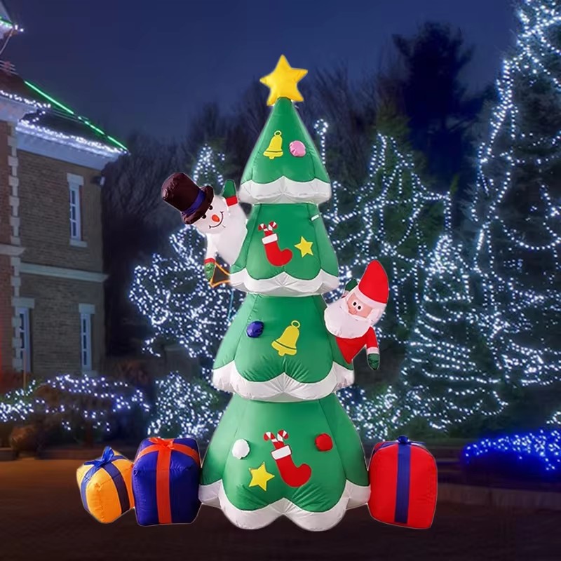 ل 7FT شجرة عيد الميلاد نفخ الد - مراجعة Outdoor Lighting Uk وسعره