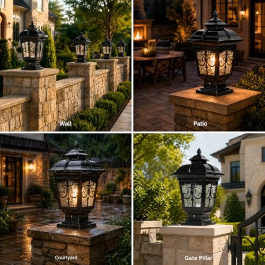 مصباح عمود خارجي بطول 17.72 بو - مراجعة Outdoor Lighting Hardwired وسعره