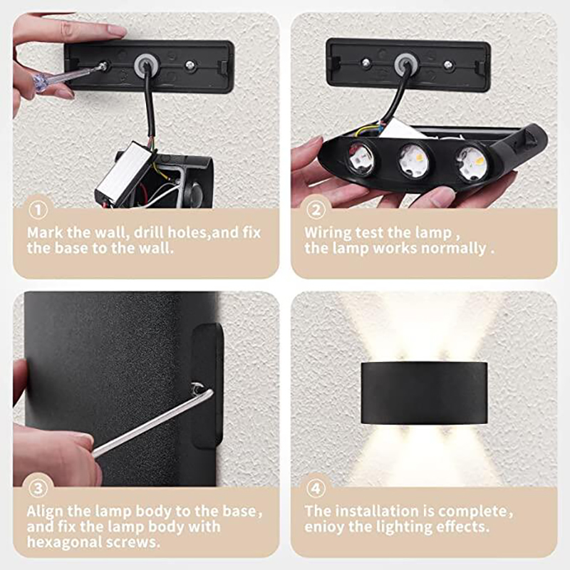 مصباح جداري LED، مصباح جداري ب - مراجعة Outdoor Lighting Hardwired وسعره