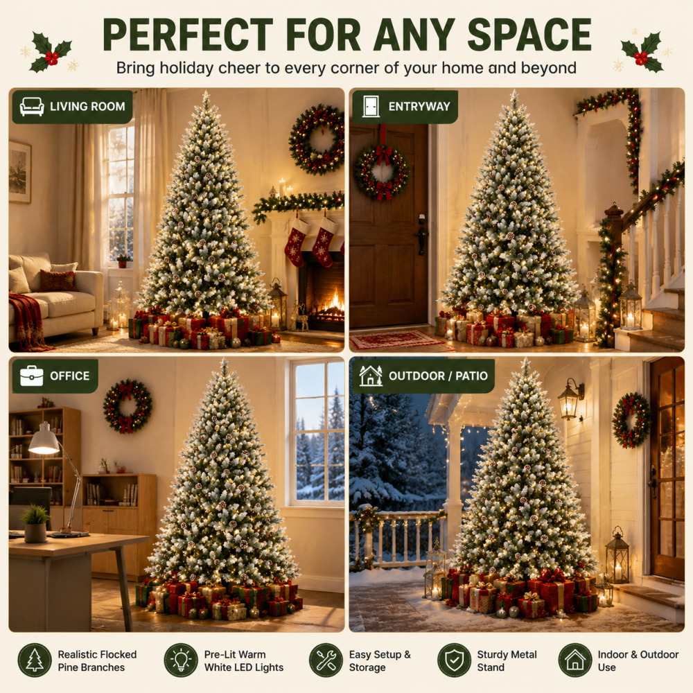 شجرة عيد الميلاد الاصطناعية ال - مراجعة Xmas Outdoor Lighting Decorations وسعره