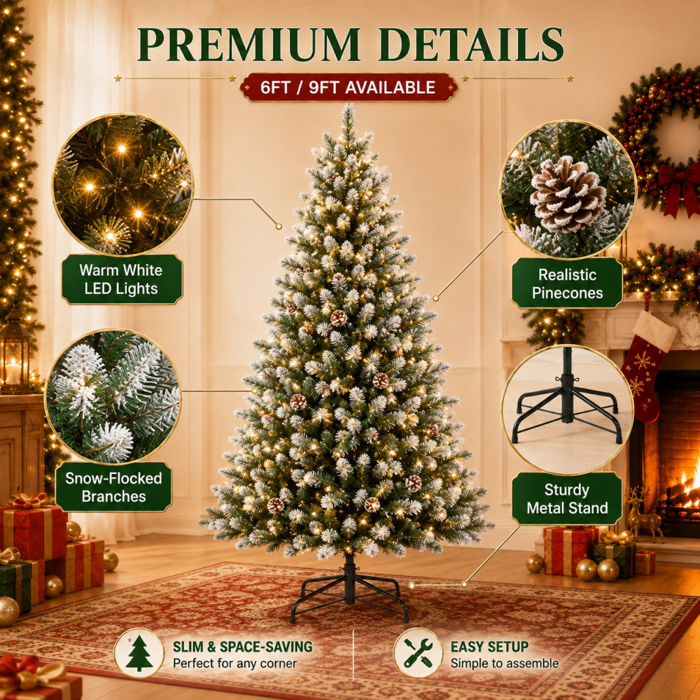 شجرة عيد الميلاد الاصطناعية ال - مراجعة Xmas Outdoor Lighting Decorations وسعره
