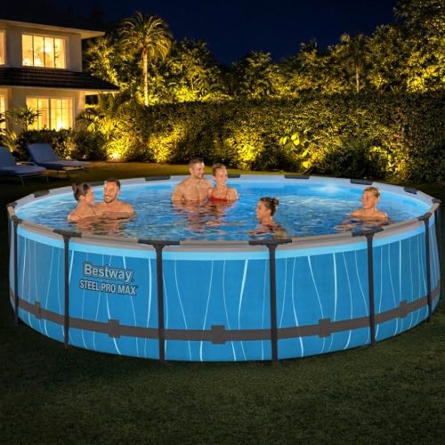 حوض سباحة دائري فوق الأرض مقاس - مراجعة Outdoor Lighting Around Pool وسعره
