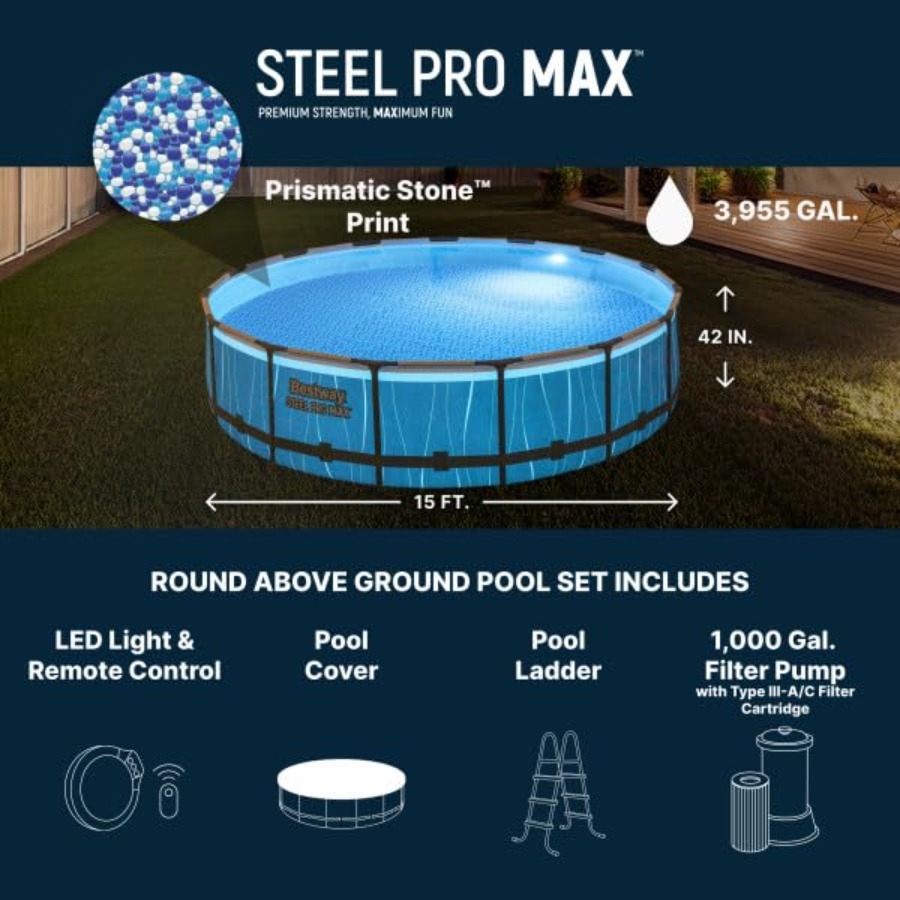 حوض سباحة دائري فوق الأرض مقاس - مراجعة Outdoor Lighting Around Pool وسعره