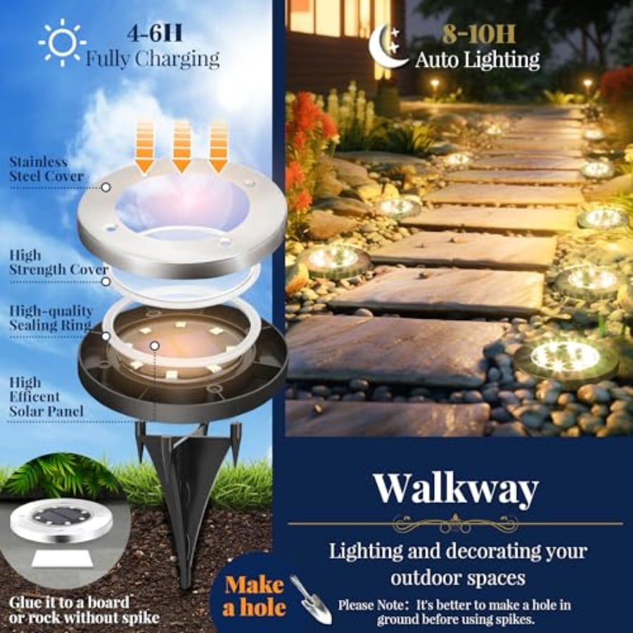 أضواء أرضية تعمل بالطاقة الشمس - مراجعة Outdoor Lighting Led وسعره