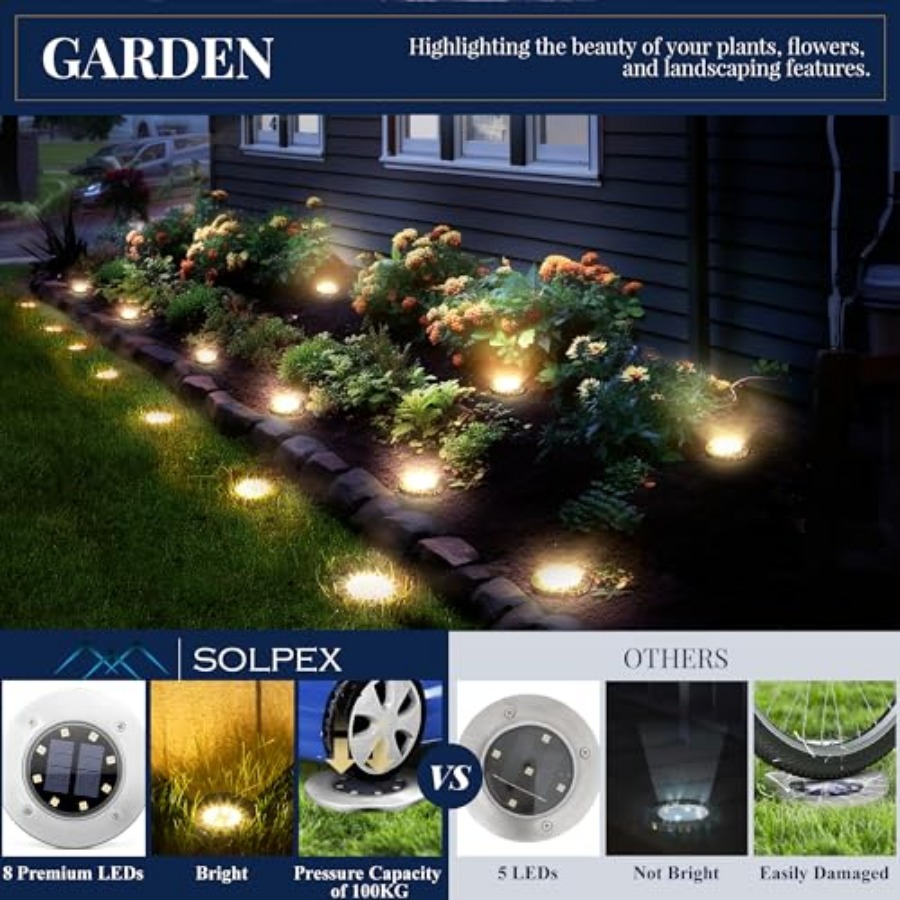 أضواء أرضية تعمل بالطاقة الشمس - مراجعة Outdoor Lighting Led وسعره