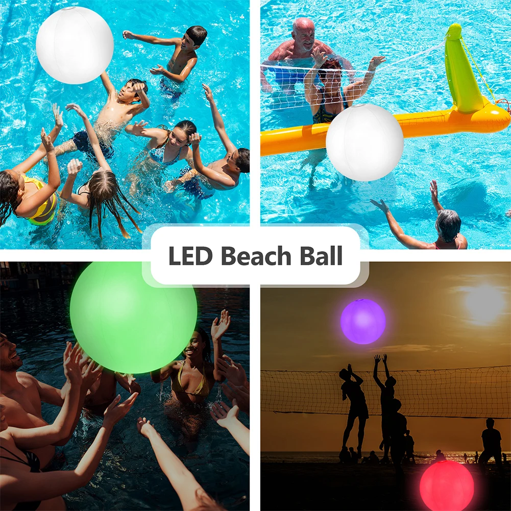 كرة شاطئية قابلة للنفخ بإضاءة  - مراجعة Outdoor Lighting Around Pool وسعره