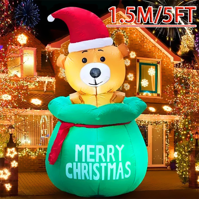 حقيبة زينة لعيد الميلاد قابلة  - مراجعة Xmas Outdoor Lighting Decorations وسعره
